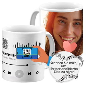 Personalisierter Song auf Tasse