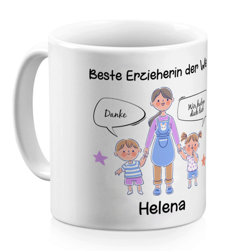 Personalisierte Tasse für ErzieherIn