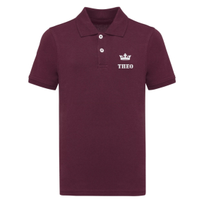 Personalisiertes Bio-Poloshirt Rugby für Kinder kurzärmlig