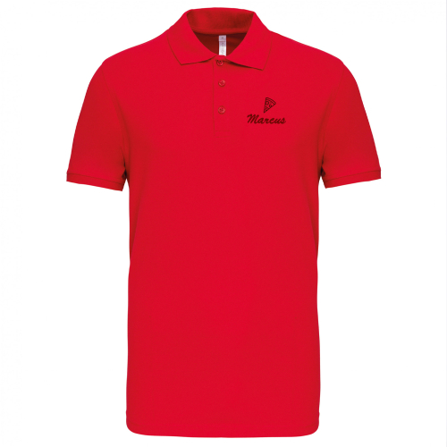 Poloshirt mit Bestickung rot