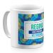 Tasse mit Palmendesign blau