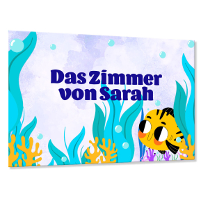 Personalisiertes Türschild fürs Kinderzimmer Unter Wasser