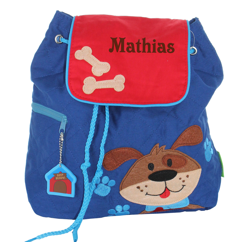 Kinderrucksack Hund mit Name, ein persönliches Geschenk als Unikat